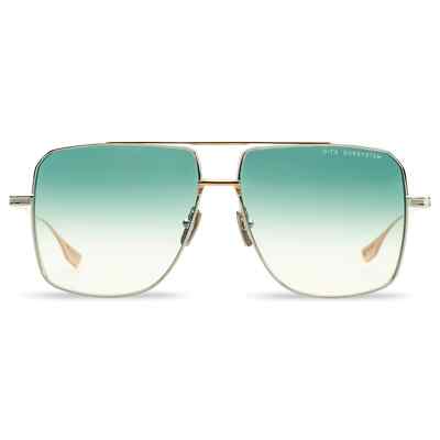 Pre-owned Dita Dubsystem Dts157-a-03 Silver Rose Gold Turquoise Navigator Large Sunglasses