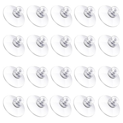 Ownkim Set di 20 Ventose per Vetro Trasparenti con Filettatura in Plastica PV