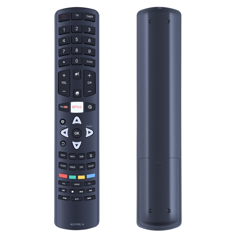 New Rc3100l14 Remote Control For Tcl Smart Tv L55s4910i With Youtube Netflix Key