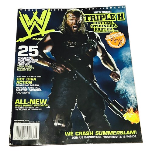 WWE Magazine Sept 2007 Triple H Divas Maryse Maria Victoria Ashley Massaro WWF