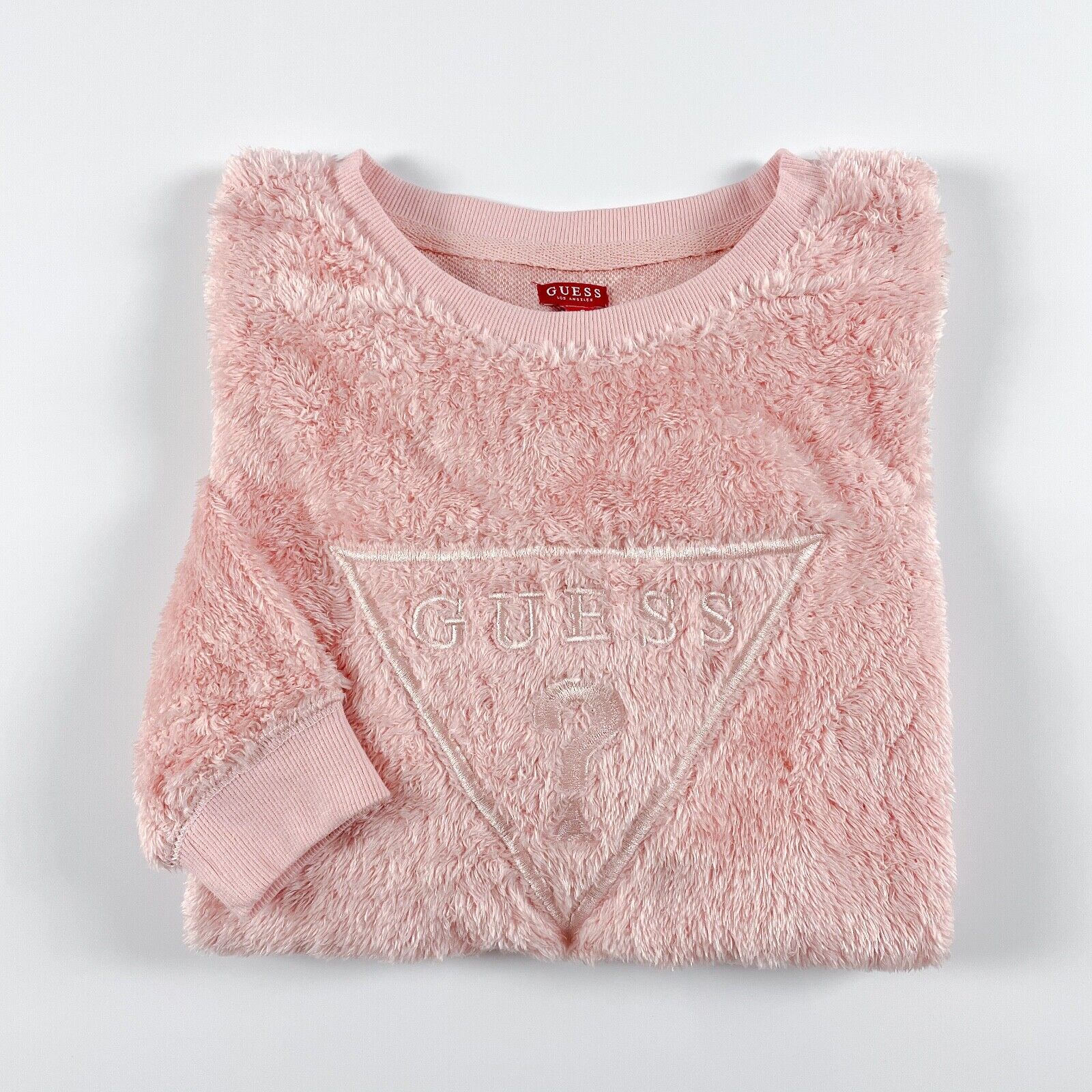 Pink guess sweater hotsell