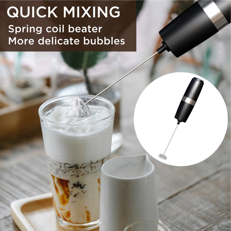 Electric Milk Frothers Handheld Blender Mini Coffee Maker Whisk Mixer Blender