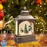 Christmas Snowman Snow Globe, Snowman Musical Lantern with 6 Hour Timer USB Lined/Battery Operated Retro Style Holiday Glitter Globe for Xmas Indoor Decoration and Santa Gifts