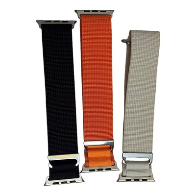 Alpine Loop Apple Watch 42 44 45 49 Mm 3 Pack Black Orange Tan