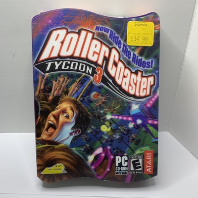 Roller Coaster Tycoon 3 PC Lenticular Cover Game Big Box Atari