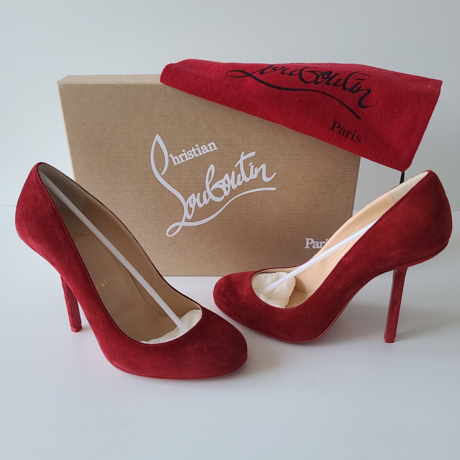 NEW Christian Louboutin Dark Red Suede Pumps 37 Pigalle So NEW Christian Louboutin Dark Red Suede Pumps 37 Pigalle So