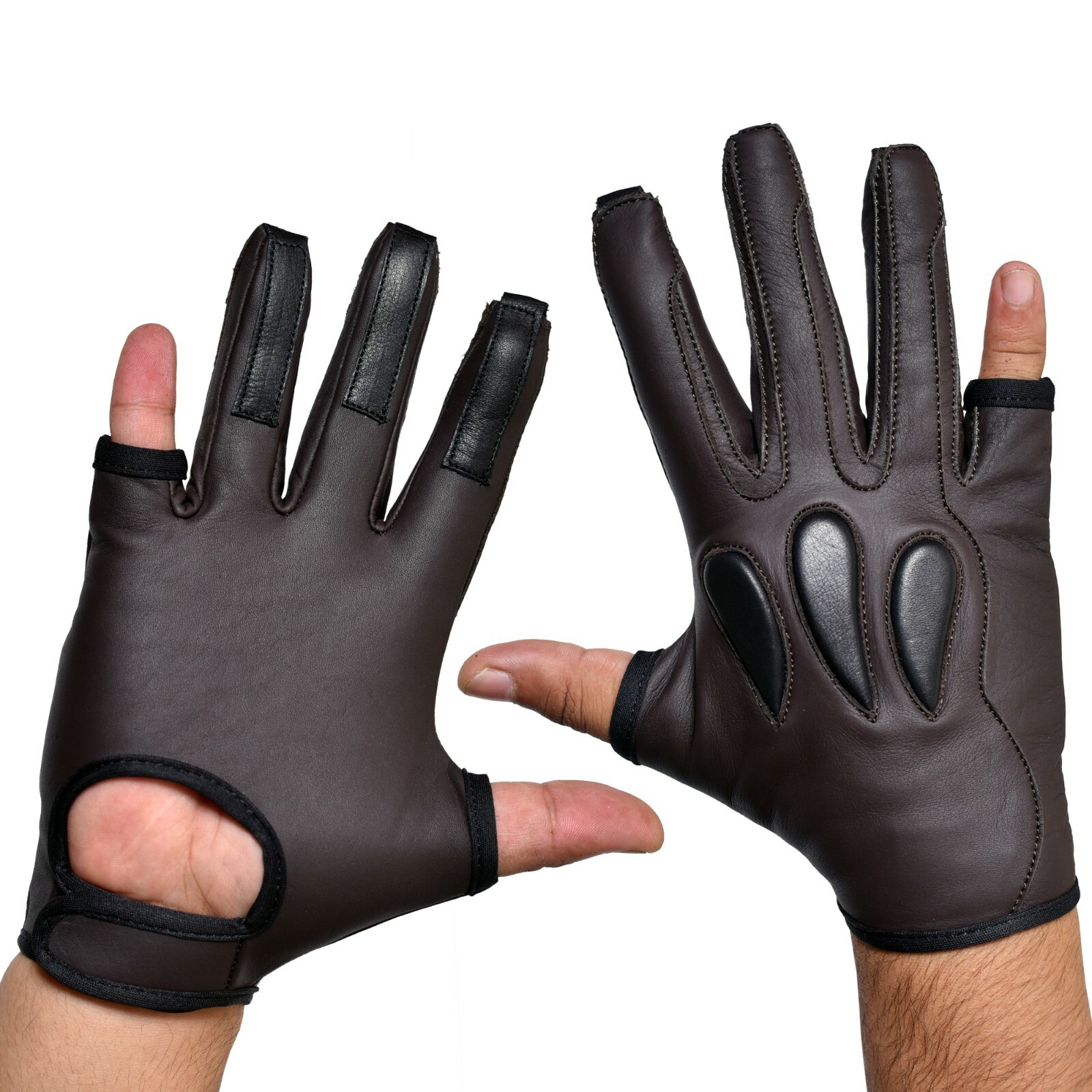 3 Full Finger Right Hand Italian Archers Brand New Leather G
