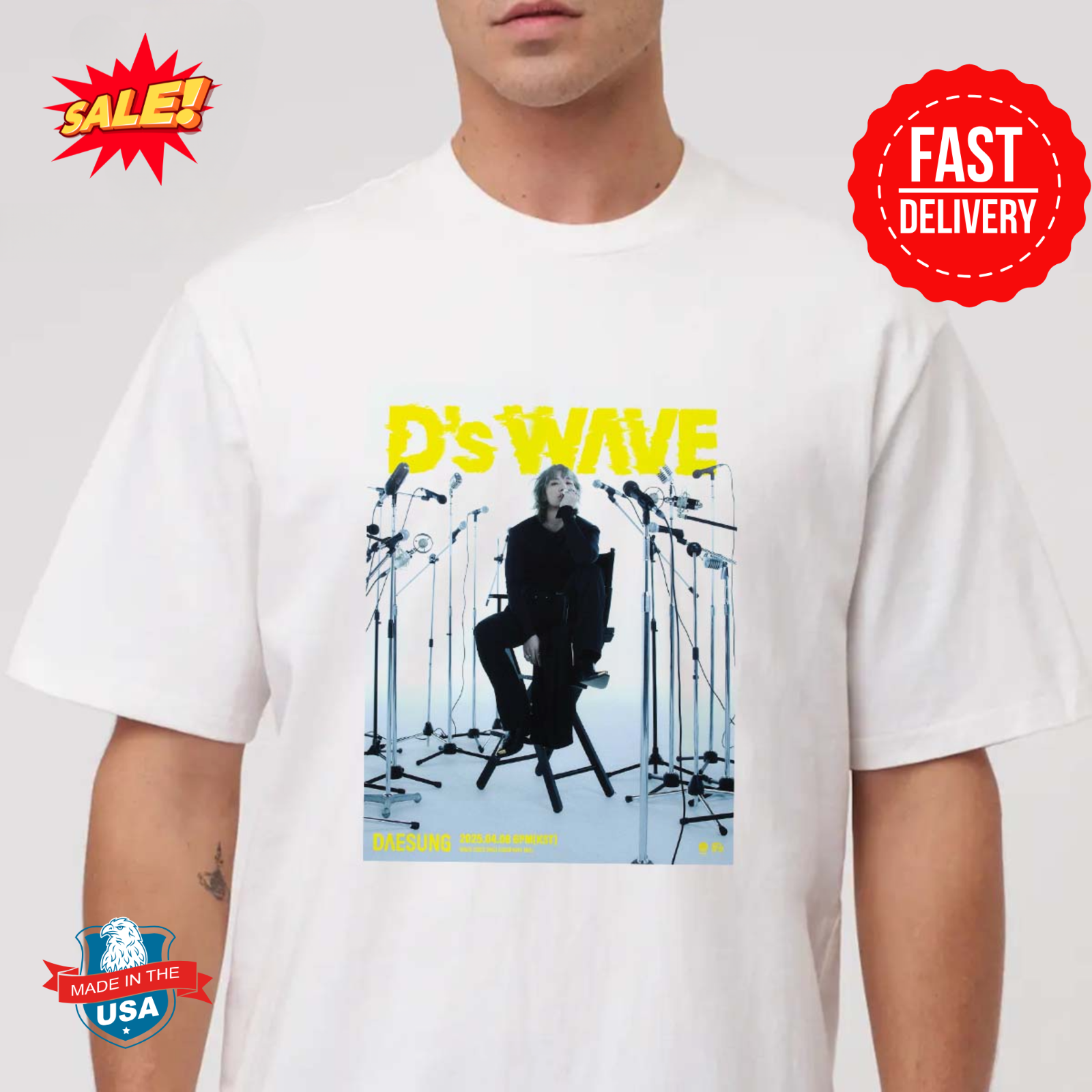DAESUNG テソン D's WAVE Tシャツ Ｍ DAESUNG テソン D's WAVE Tシャツ M Daesung Big Bang D's Wave