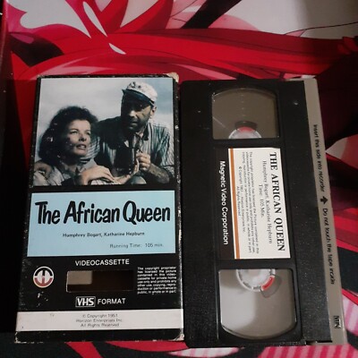 The African Queen - Humphrey Bogart Katharine Hepburn  - VHS - Magnetic Video 