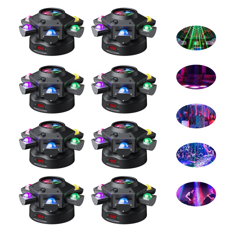 6 Arms Bee Eye Stage Moving Head Light DMX RGBW