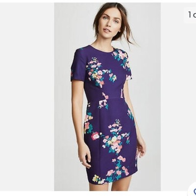Black Halo Jodee Floral Print Mini Dress in Ripple 6 NWT