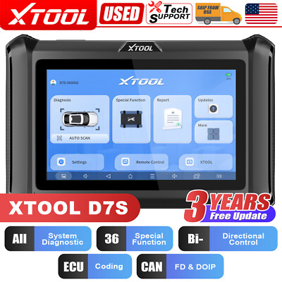 XTOOL USED D7S OBD2 Diagnostic Bidirectional Scanner E/CU Coding Tool 36+Service