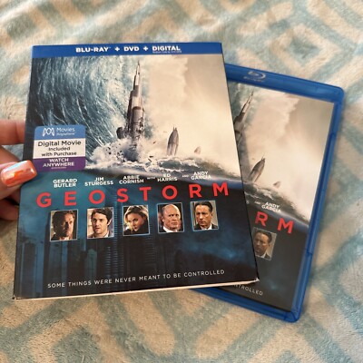 Geostorm w/ Slipcover (Blu-ray + DVD) 2017. VERY GOOD*