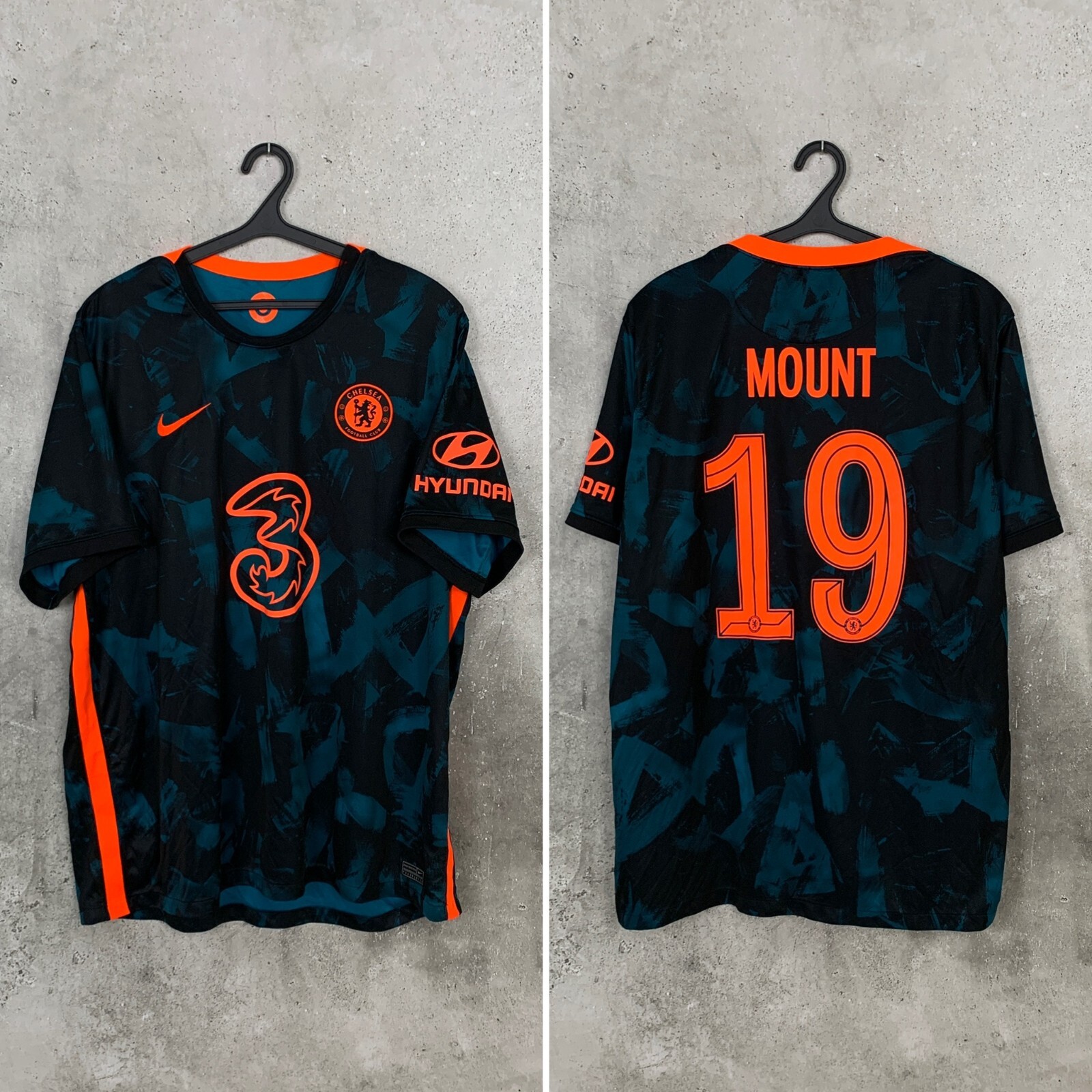 Chelsea FC Nike Mount 19 20-21シーズン Nike Chelsea FC 2020-21 Away Soccer Jersey #19 Mason Mount