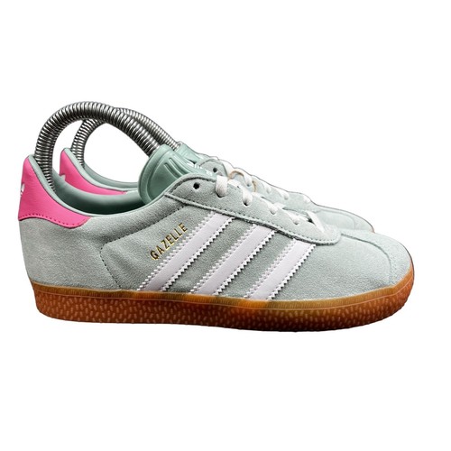 Adidas Originals Gazelle Hazy Green Future White Pink Shoes