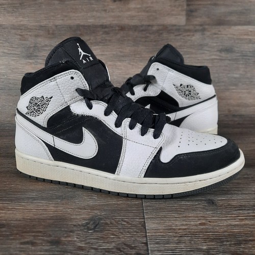 Nike Air Jordan 1 Mid Tuxedo Men's Size 9.5 Black White Sneakers Shoe  554724-113 | eBay
