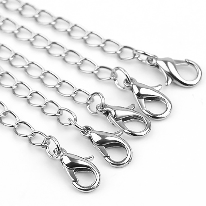 20PCS Extender /Safety Chain Extender Necklace Bracelet Lobster Lock Silver USA