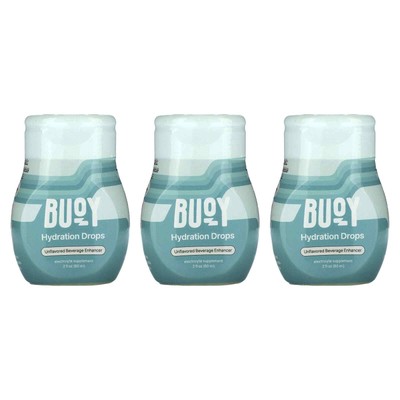 2 X Buoy Hydration, Hydration Drops, Beverage Enhancer, Unflavored, 3 Pack, 2 fl
