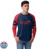 FOCO mens Nfl Team Logo Long Sleeve Henley Shirt, Team Stripe Wordmark, Large US