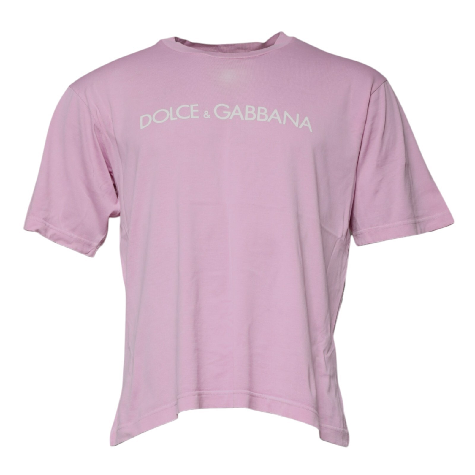 Dolce & Gabbana カットソー DOLCE & GABBANA T-shirt White Graphic Print Cotton Crew Neck