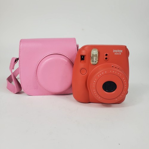 Fujifilm Instax Mini 8 Instant Film Camera Raspberry w/ Case