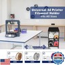 EnigmaSoul 3D Printer Stand with Filament Storage, Sturdy Wooden 3D Printer Table Holds 28 Spools and Accessories, 3D Printer Cart with Wheels for Workstation, Home Office, or Studio