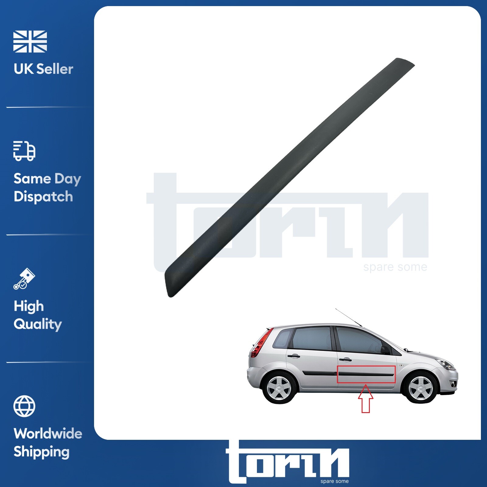 Door Outside Panel Trim Moulding Right Front Fits Ford Fiesta 2006-2008 1536973