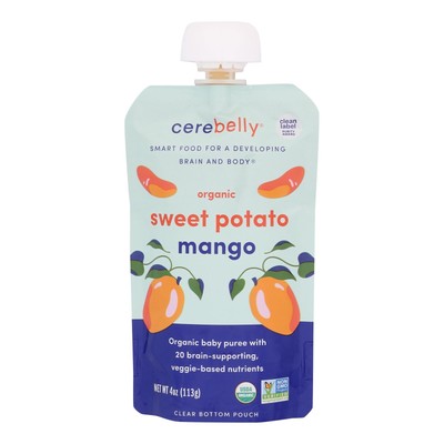 Cerebelly - Organic Baby Puree Sweet Potato Mango - Case of 6 - 4 oz.