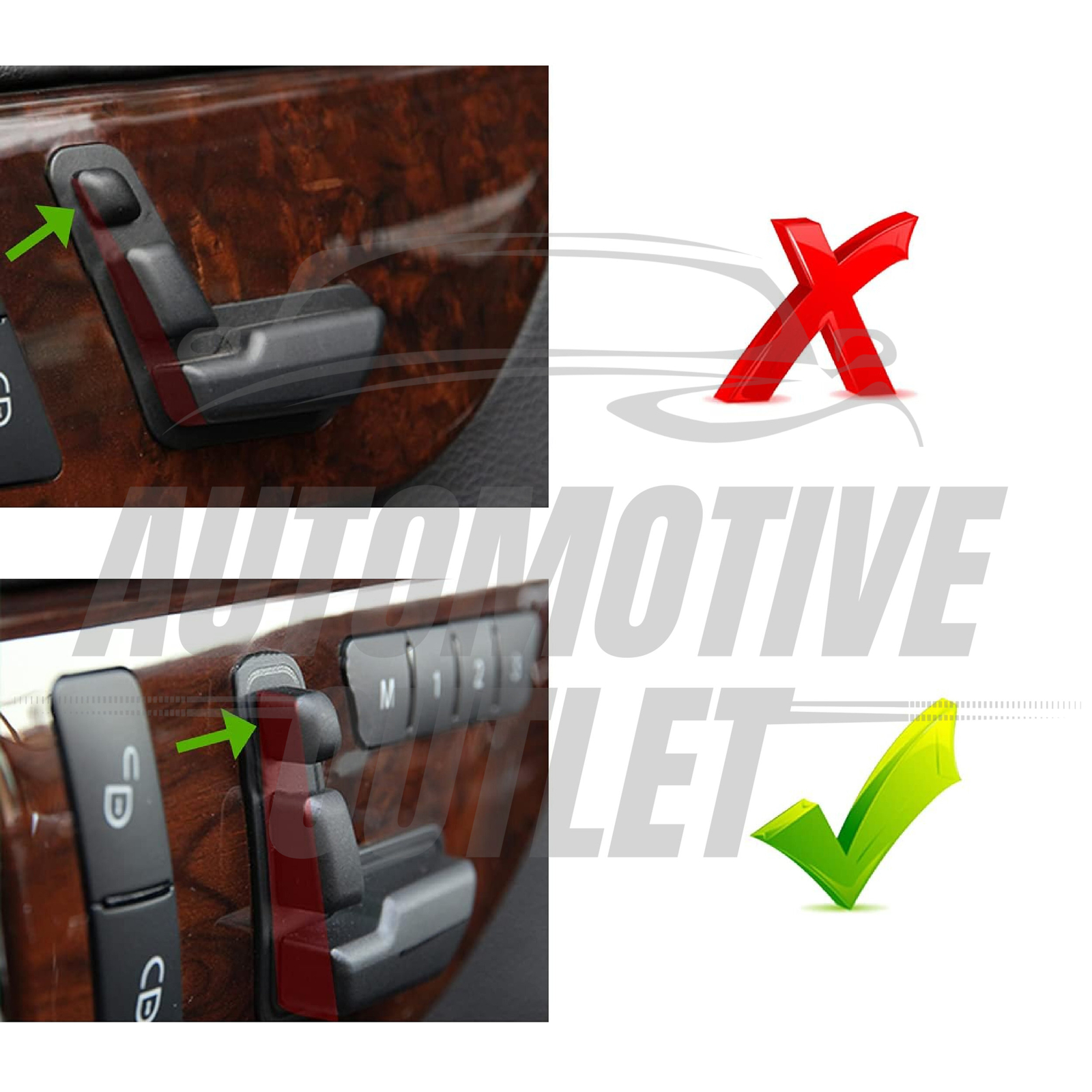CAR LEFT SIDE CONTROL SWITCH ADJUST BUTTONS FIT MERCEDES BENZ E CLASS GLK GLE 8
