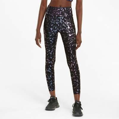 

Спортивные леггинсы Puma Forever Luxe Graphic с высокой талией 78 женские черные Athleti, Черный, Puma Forever Luxe Graphic High Waisted 78 Athletic Leggings
