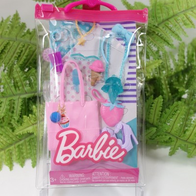 Barbie Fashion Pack Jewelry Ice Cream Cone Tote Shoes Sun Glasses