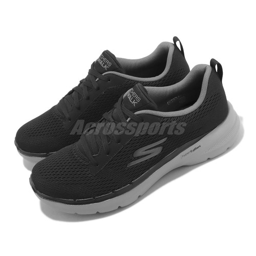 

Skechers Go Walk 6-Avalo 2.0 Black Grey Мужская повседневная обувь LifeStyle 216624-BKGY, Черный, Go Walk 6-avalo 2.0