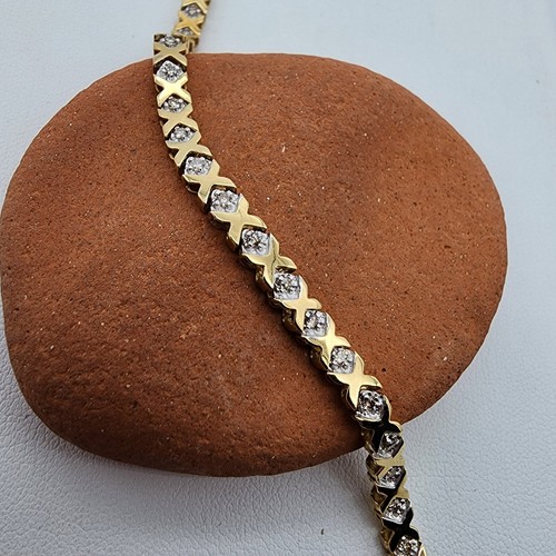 Glitter Luxury Tennis Bracelet 【GOLD】 pandora_sparkling_halo_tennis_