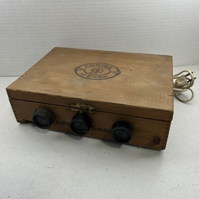 Antique Wooden Corina Cigar Box Custom Handmade Radio Tuner