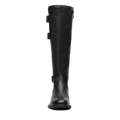 Pre-owned Clarks Women's Cologne Up Black Leather 26174773