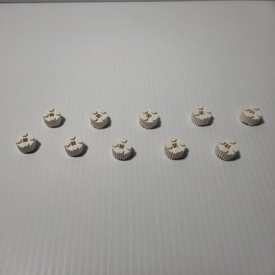 LEGO 2 x 2 Round Brick w Flutes (Grille) WHITE (x10) 92947 NEW REPLACEMENT PARTS