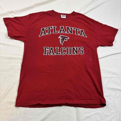 Atlanta Falcons NFL Men’s Vintage T-shirt Red Short Sleeve Large Majestic Tee