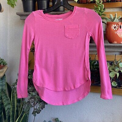 Joe Fresh Girls Pink Shirt Long Sleeve Top Blouse Medium (8)