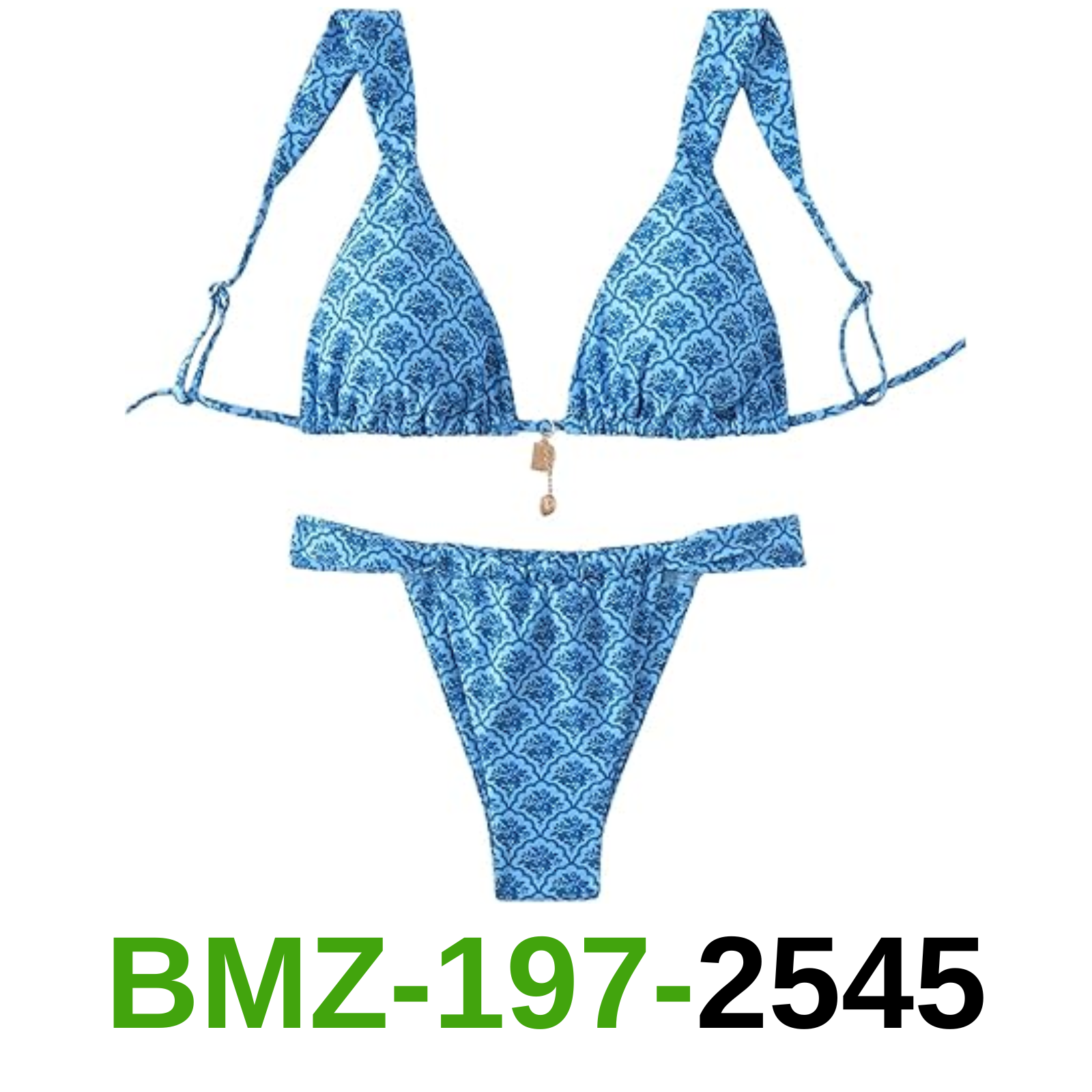 RoseSeek Women's 2 Piece Leopard Print Bathing Suit Wireless Triangle, S
