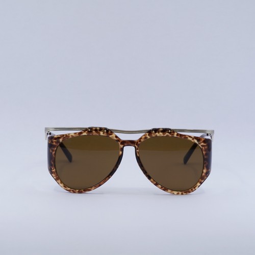 Pre-owned Saint Laurent Slm137 Amelia 002 Gold/leopard Havana/brown 55-14-135 Sunglasse...