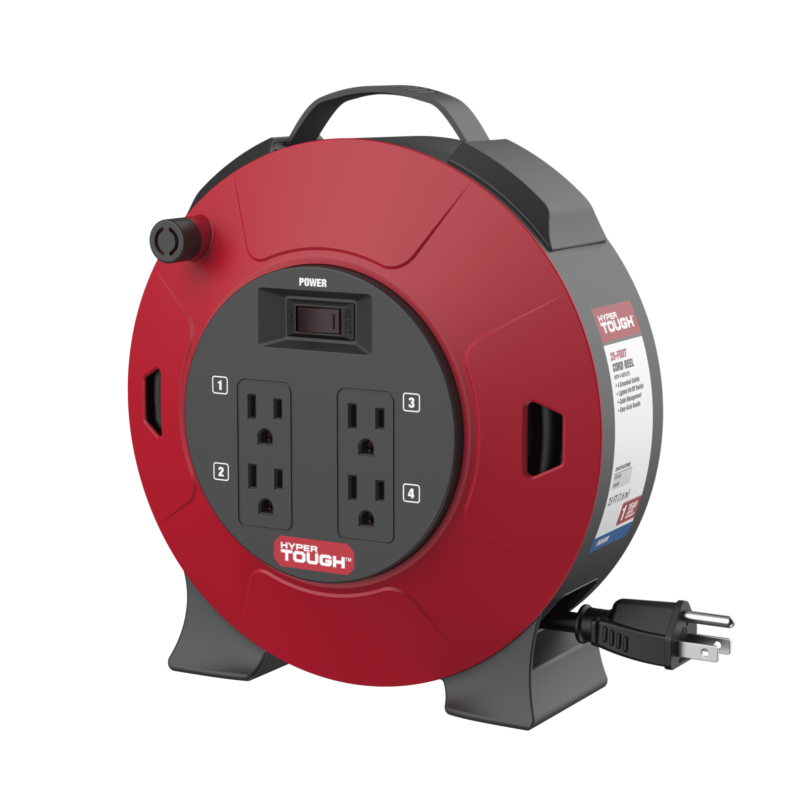 25 Ft. Retractable Extension Cord Reel
