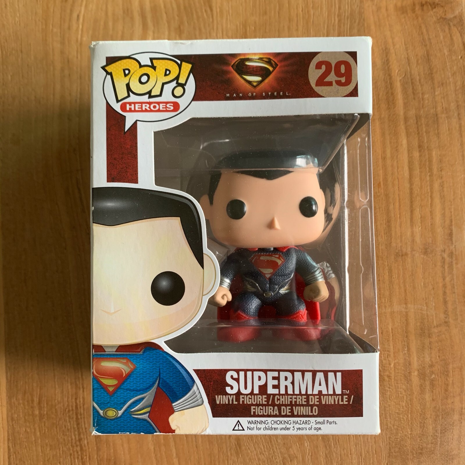 Funko Pop Superman #29 Man Of Steel Vaulted/Rare Damaged Box Funko Pop Superman #29 Man Of Steel Vaulted/Rare Damaged Box