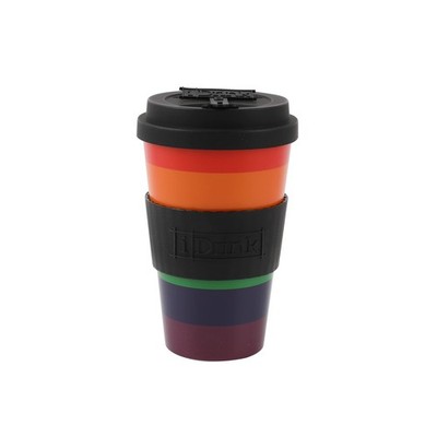 IDRINK®- Tazza in RPET per caffé con tappo in silicone apribile, facile d cZ6T
