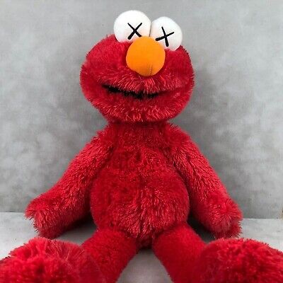Kaws x Sesame Street Uniqlo Red Elmo Soft Toy Doll 18" Plush