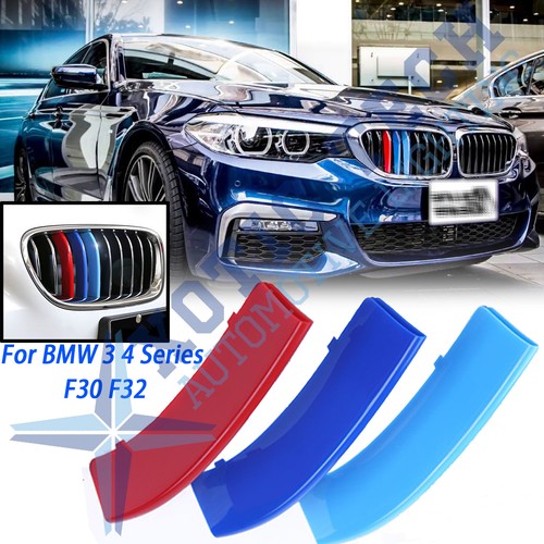 M-Colored Stripe Grille Insert Trims Compatible With BMW 2013