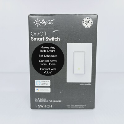 Brand New C by GE On/Off Smart Switch w/Google Voice Control Works With Alexa