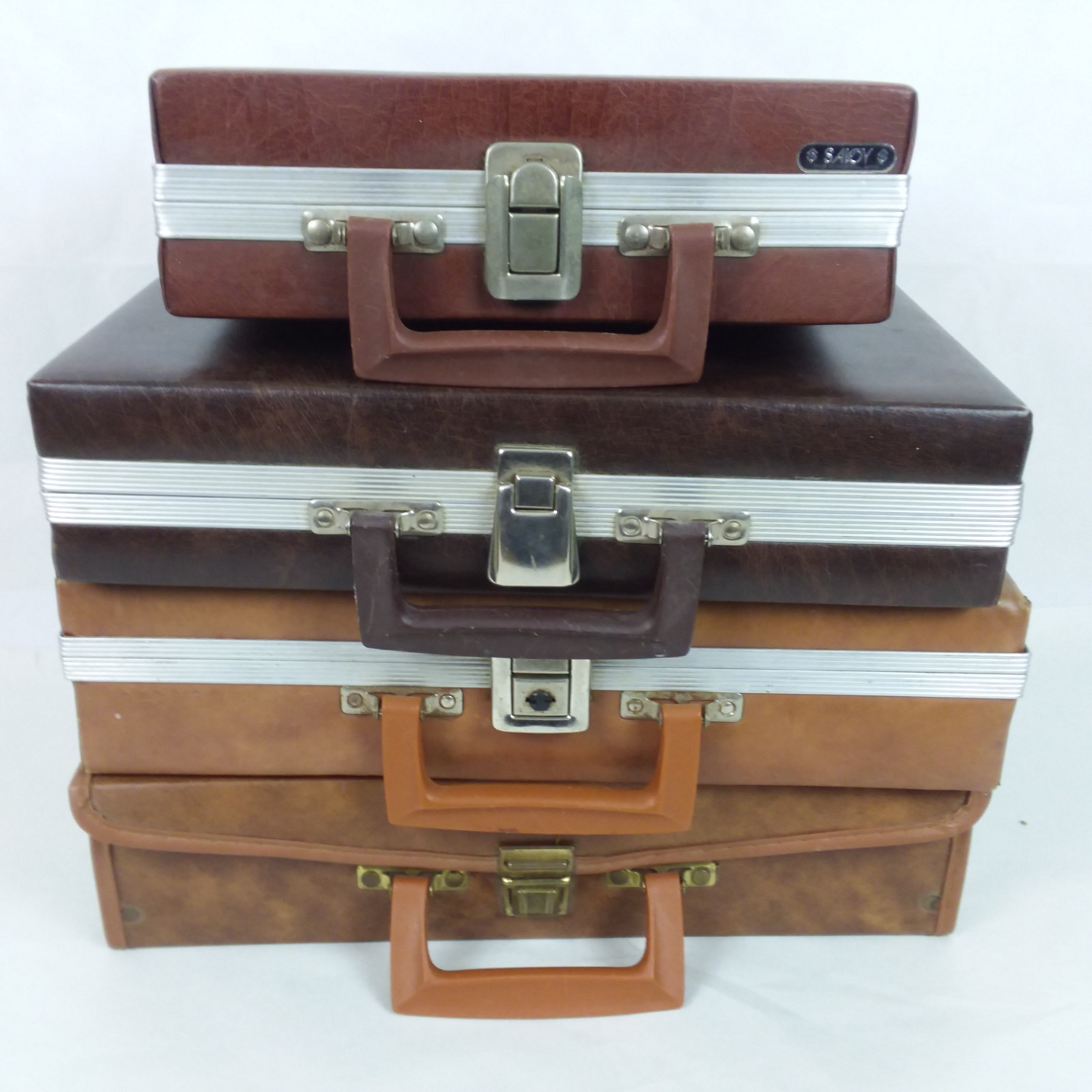 Cassete Tape Carry Case Lot of x4 Brief Case Style Savoy