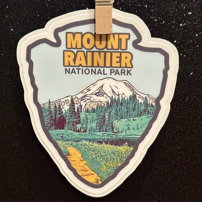 Mount Rainier National Park Weatherproof Vinyl Sticker