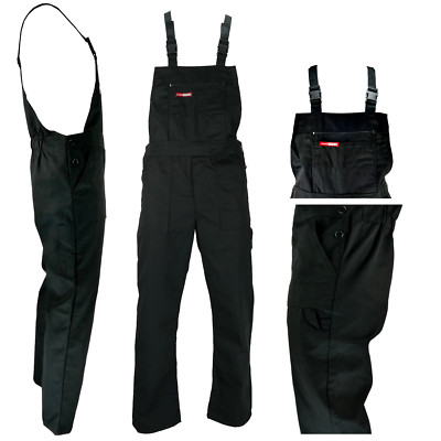 Arbeitslatzhose Arbeitskleidung Schwarz Latzhose Blaumann Arbeitshose Gr.48 - 62