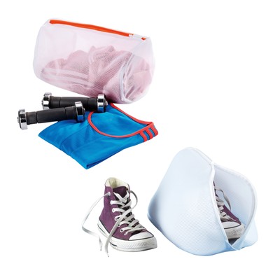 WENKO Wäsche Netze 2er Set Beutel Sport Schuhe Sneaker Waschmaschine Sack